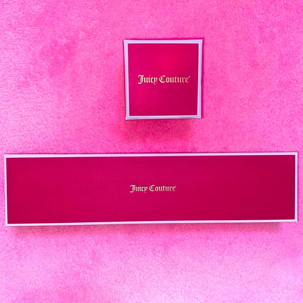 New Empty Juicy Couture Boxes Jewelry Storage Gift Hot Pink Gold Y2K Festival
